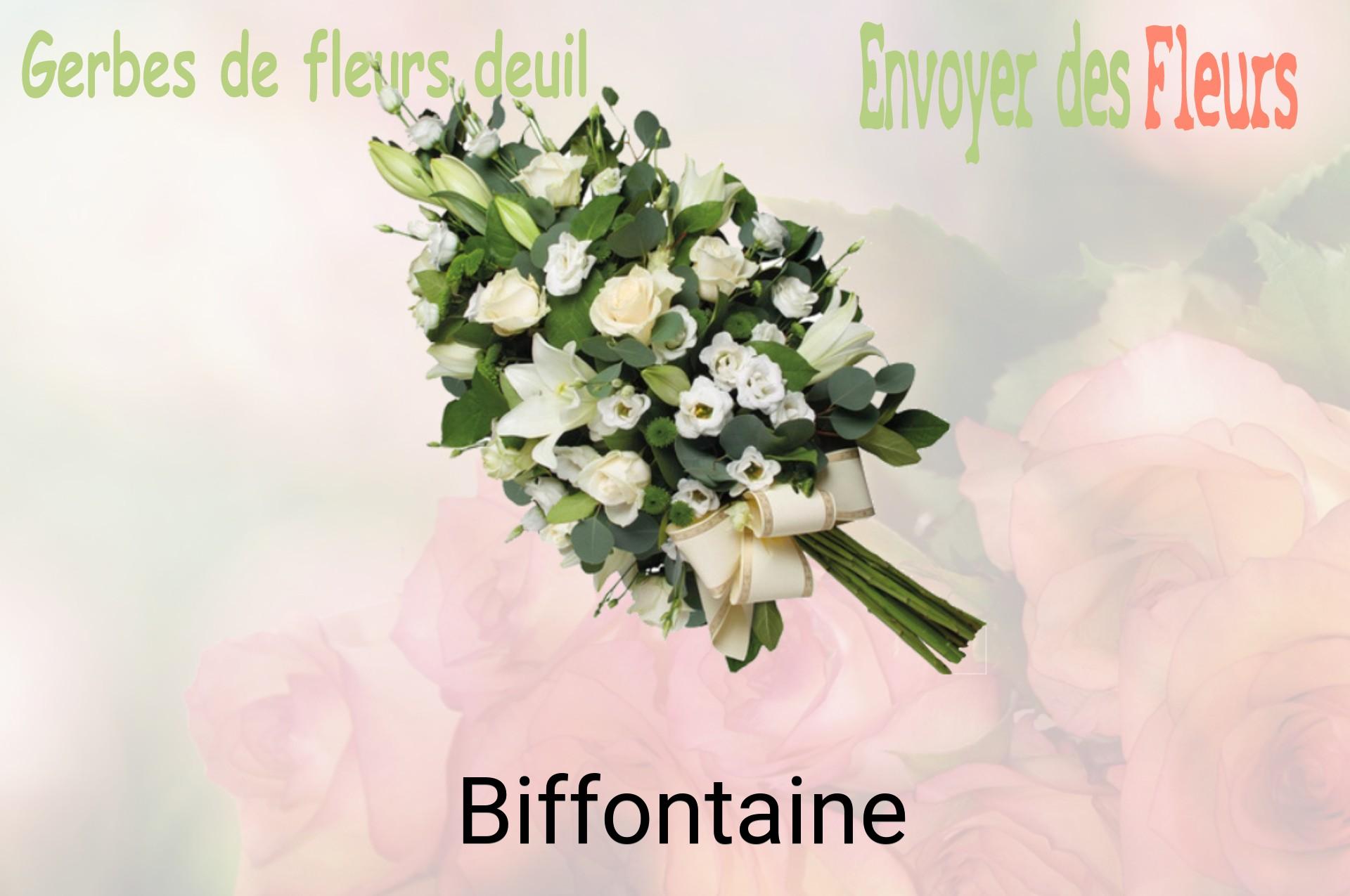 Gerbe de fleurs de deuil livrée à Biffontaine
